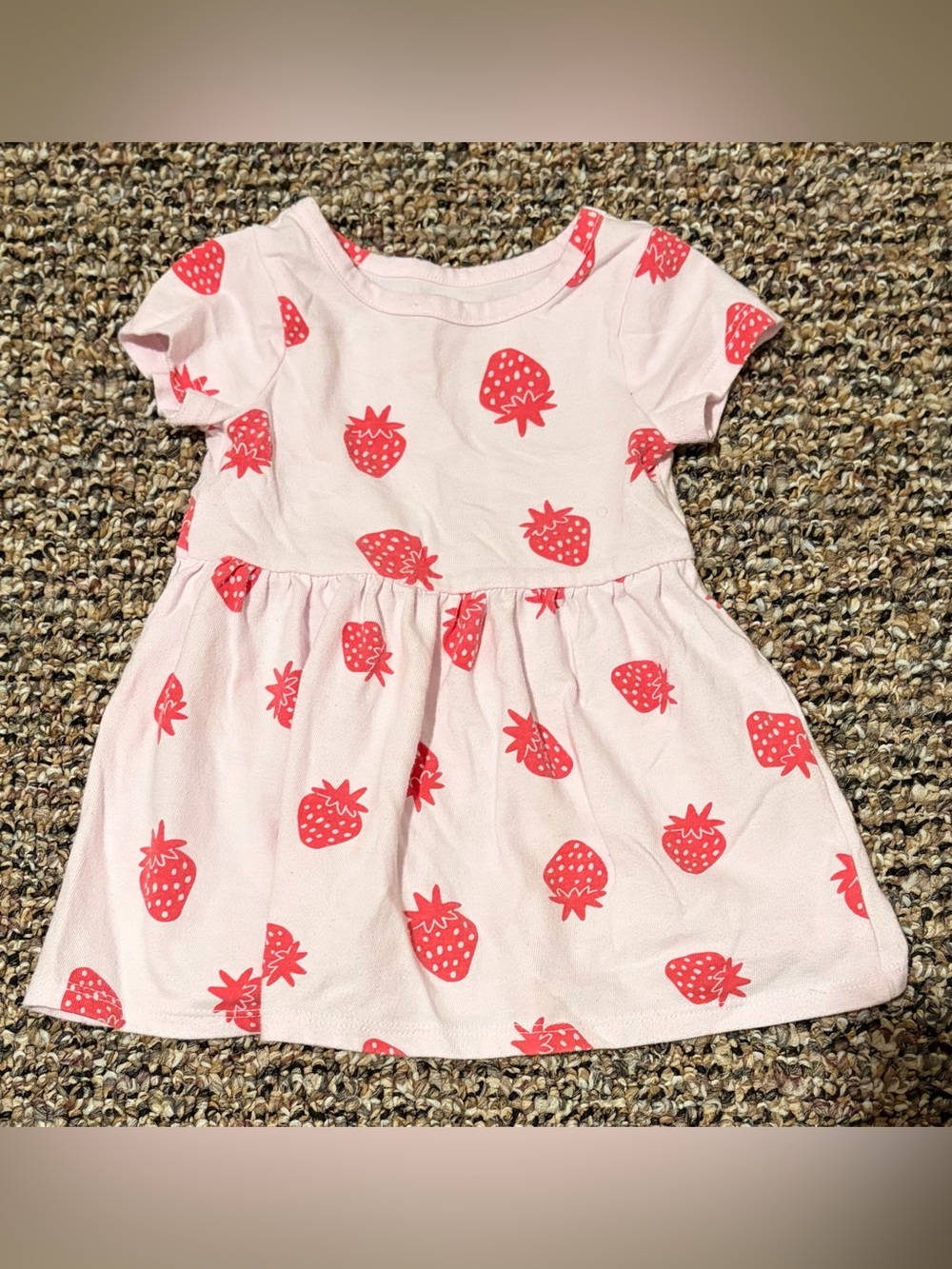 Cat & Jack Pink Dress with Red Strawberry Print